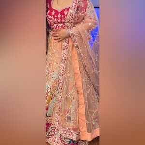 Designer heavy lehnga work on stone thread best for party